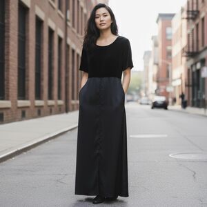 Vintage 90s velvet and satin dress by Just Choon USA. Size 8